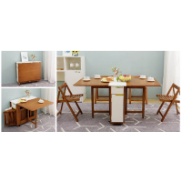 Factory hot selling solid wood  folding dining table