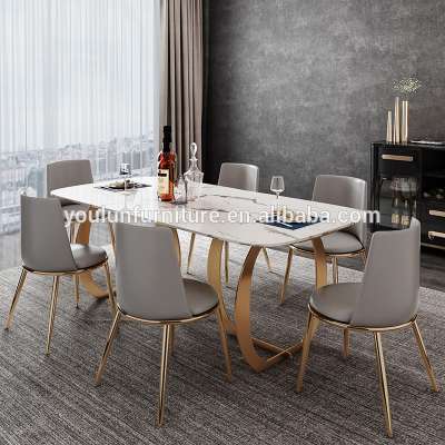 Luxury 6 8 Seater Marble Dining Table Sets