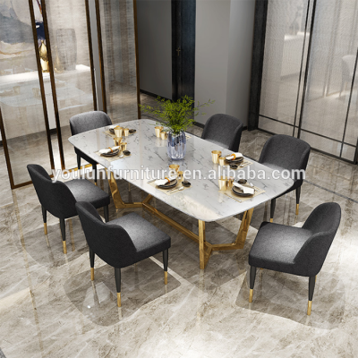 Modern Commercial Marble Top Dining Table Design