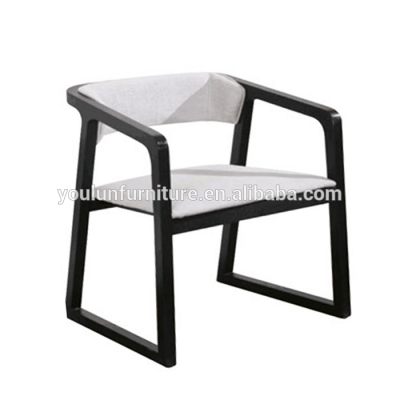 White Upholstered Modern Restaurant Chairs Wood