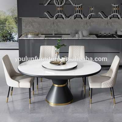 Italian Dubai Rectangle Marble Top Dining Table